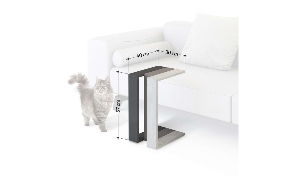 Masa laterala, Muju, Cafea neagraHititStejar safir, 30 x 57 x 40 cm