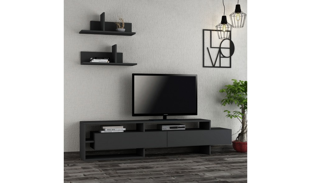 Unitate TV Gara - Antracit 180 x 42 x 32 cm