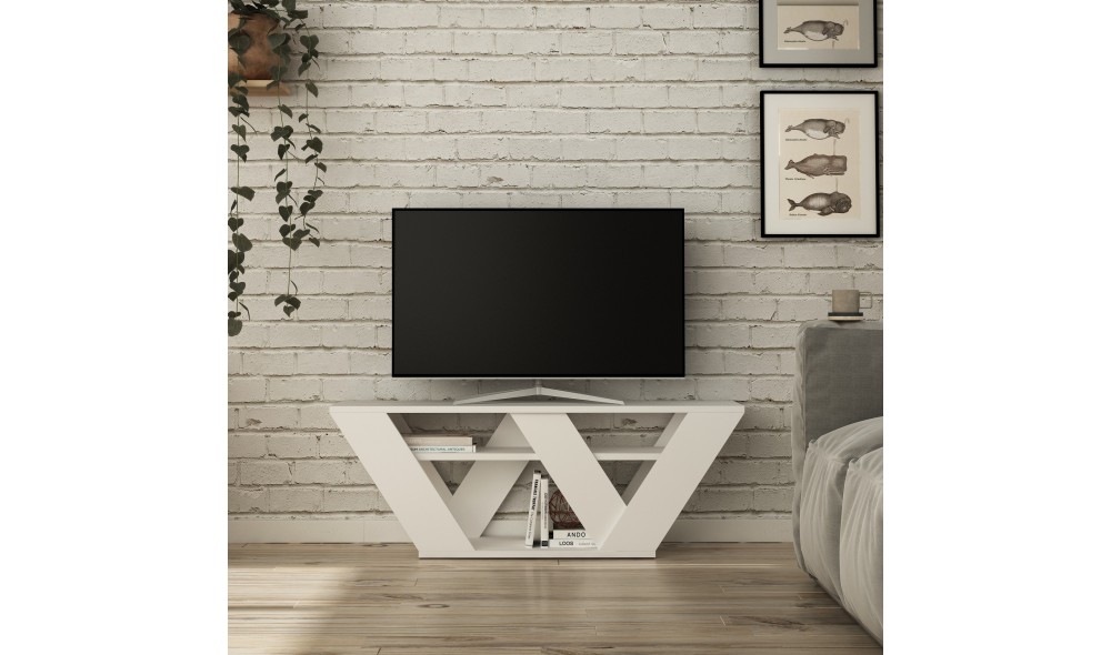 Suport TV Pipralla - Alb 110 x 40 x 30 cm