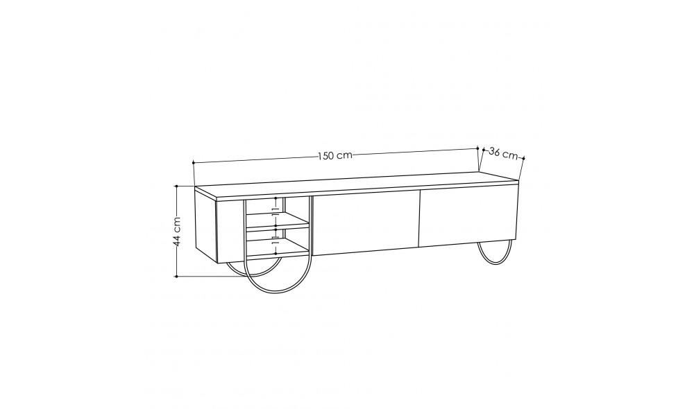 Suport TV Suport TV Norfolk - alb 150 x 44 x 36 cm