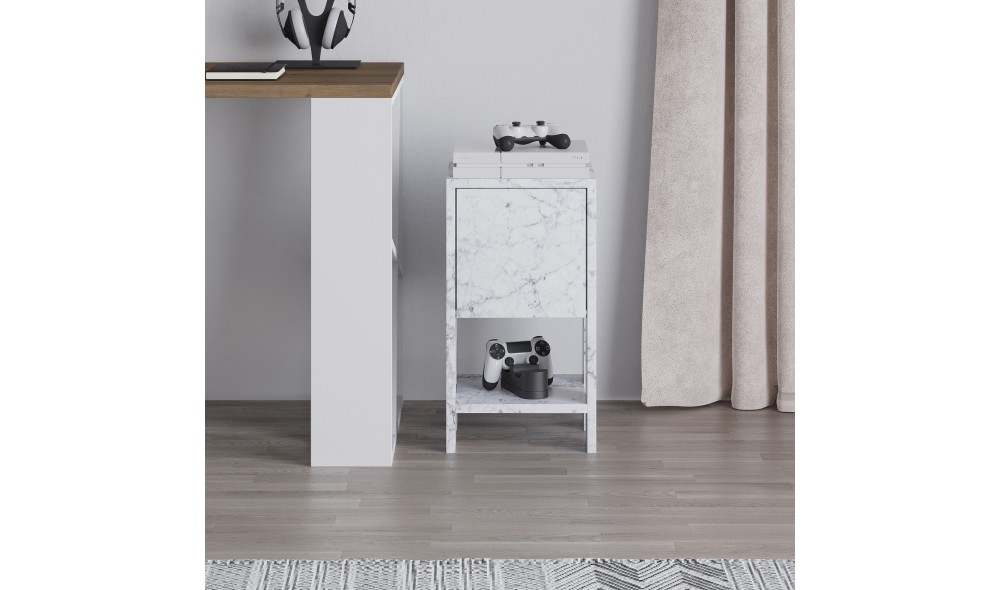 Noptiera, Ema, Marmura de Carrara, 30 x 55 x 30 cm