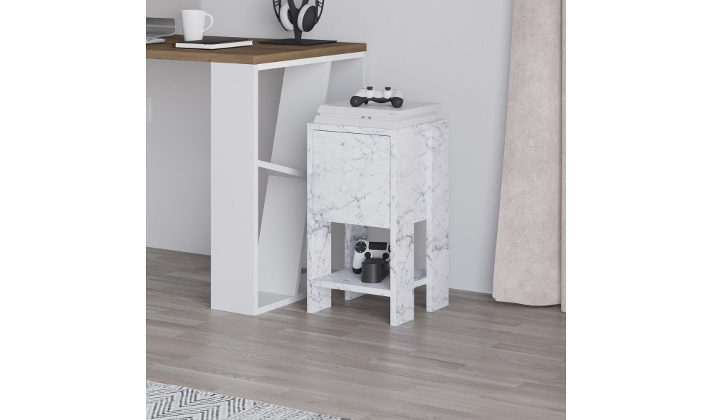 Noptiera, Ema, Marmura de Carrara, 30 x 55 x 30 cm