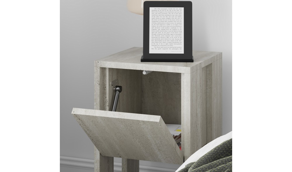 Noptiera, Ema, Travertin, 30 x 55 x 30 cm