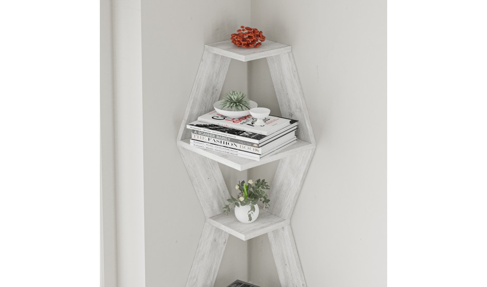 Raft de perete Sablor - Alb antic