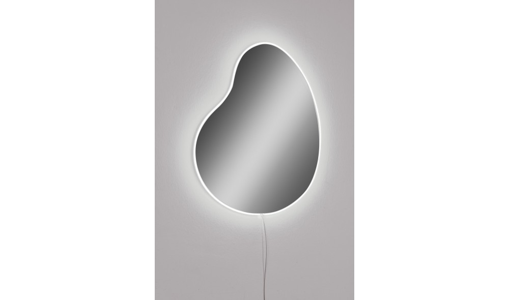 Oglinda cu Iluminare Led, Glenia, Alb, 50 x 60 x  cm