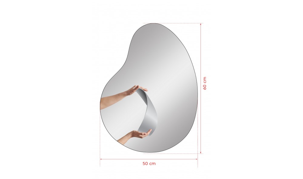 Oglinda cu Iluminare Led, Glenia, Alb, 50 x 60 x  cm