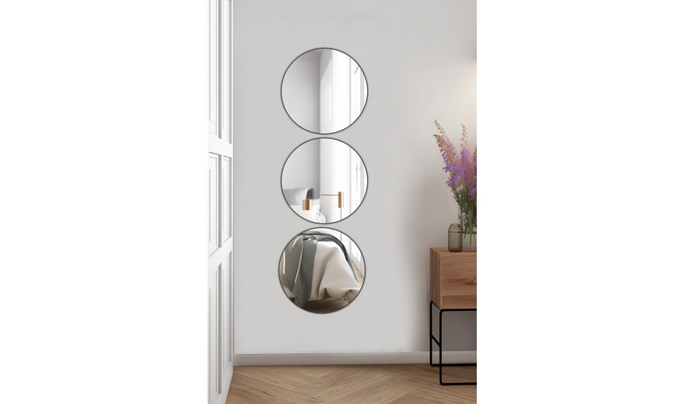 Oglinda, Round 30, Argint, 30 x 30 x  cm