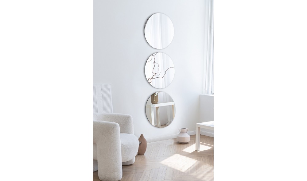 Oglinda, Round 30, Argint, 30 x 30 x  cm