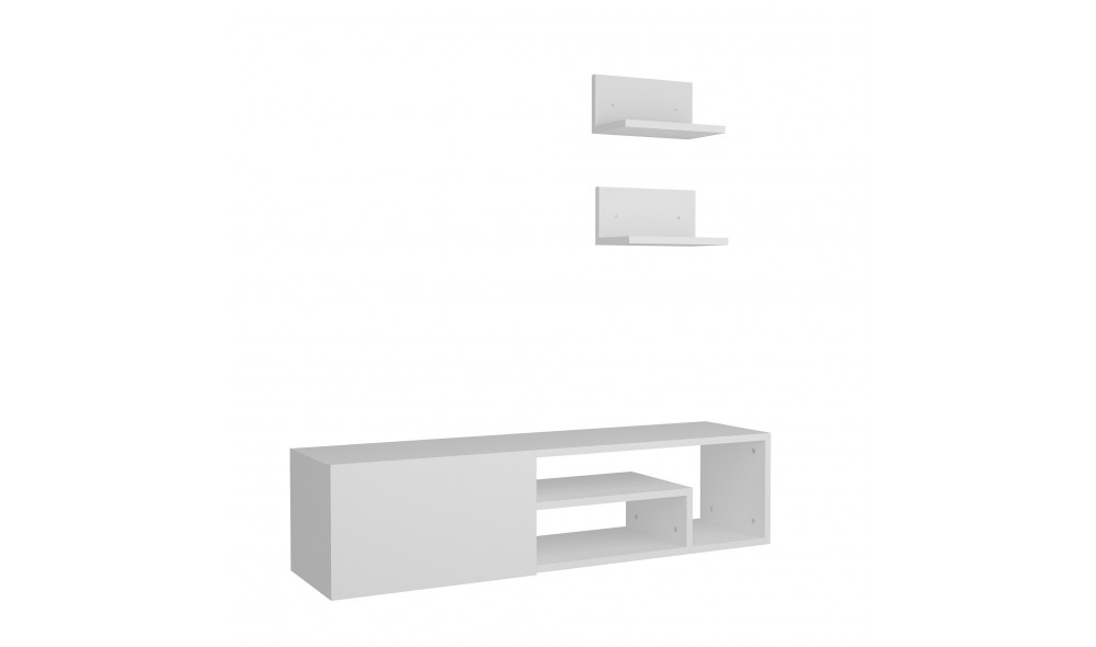 Unitate TV, Zeplin, Alb, 120 x 29 x 30 cm