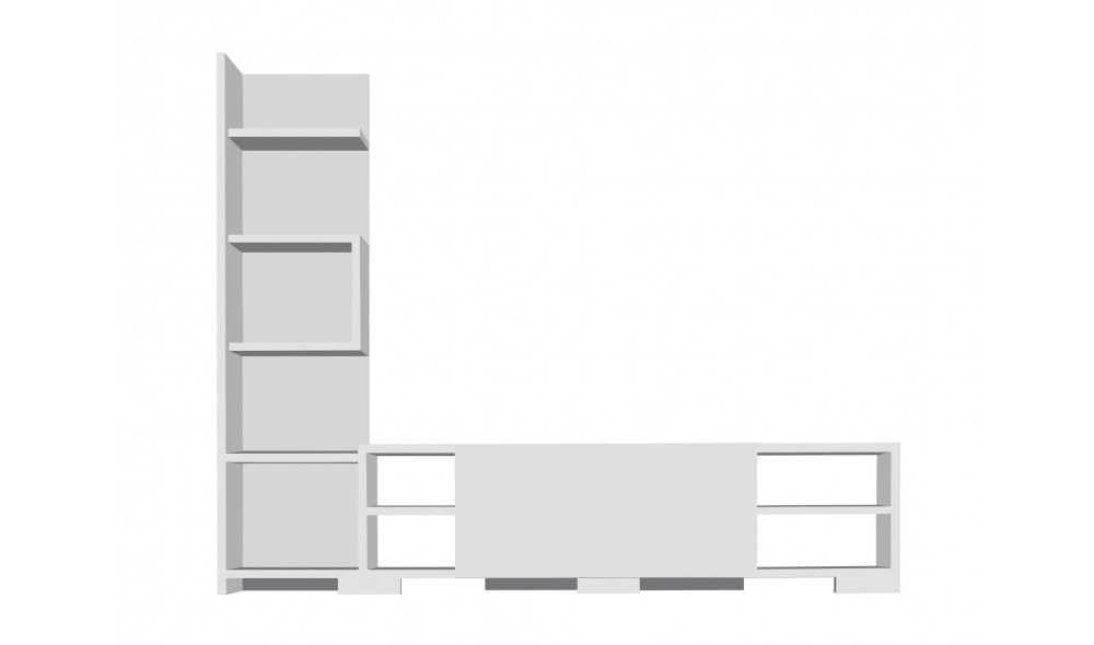 Unitate TV, Pera, Alb, 160 x 120 x 30 cm