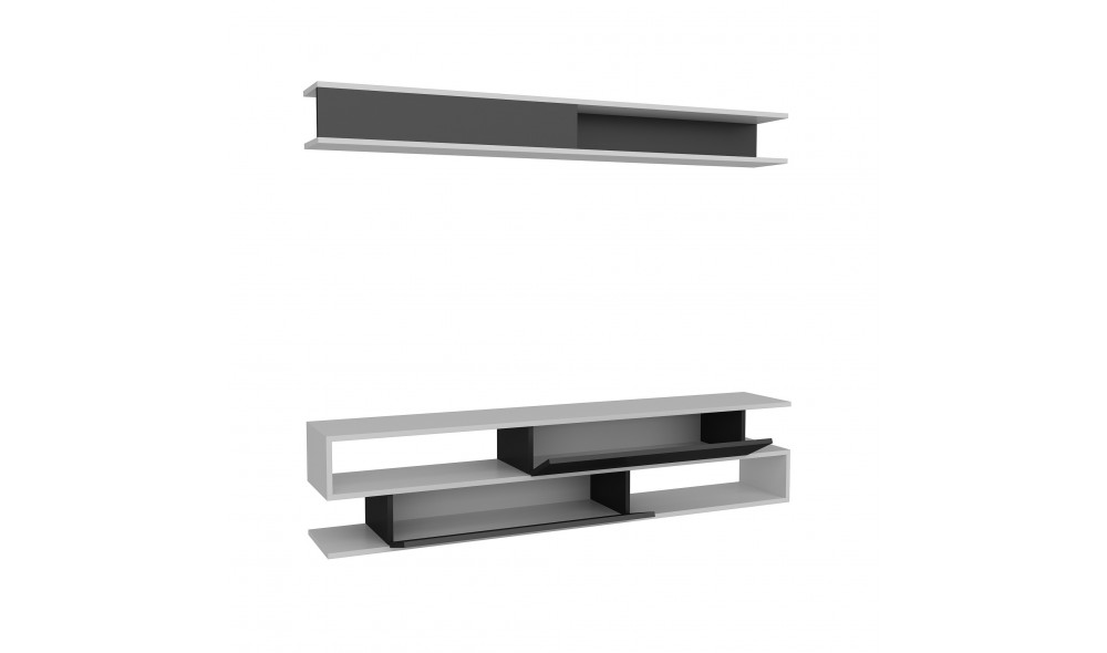 Unitate TV, Sims, AlbNegru, 176 x 39 x 32 cm