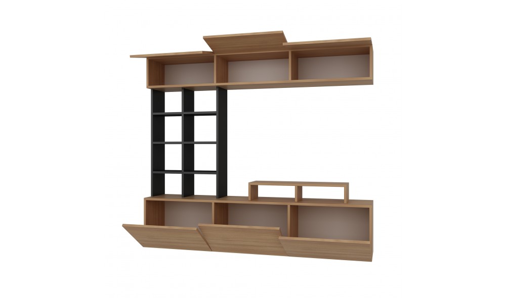 Unitate TV, Sasa, TeakNegru, 180 x 40 x 37 cm