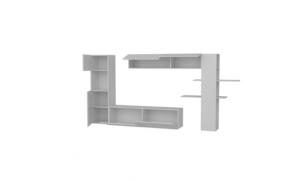 Unitate TV, Maxi, Alb, 215 x 150 x 32 cm