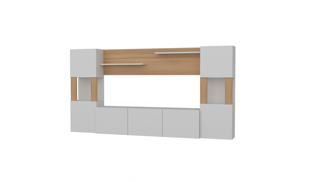 Unitate TV, Lore, AlbTeak, 160 x 125 x 32 cm