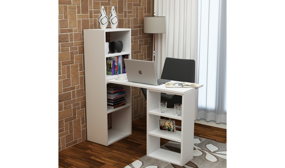 Birou de studiu, Last, Alb, 90 x 70 x 40 cm
