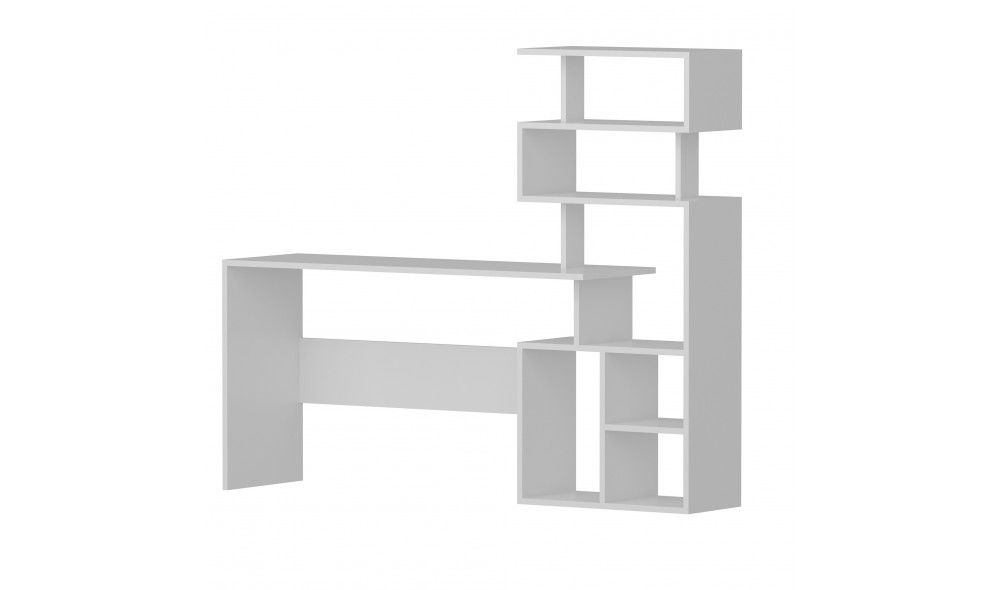 Birou de studiu, Next, Alb, 130 x 70 x 40 cm