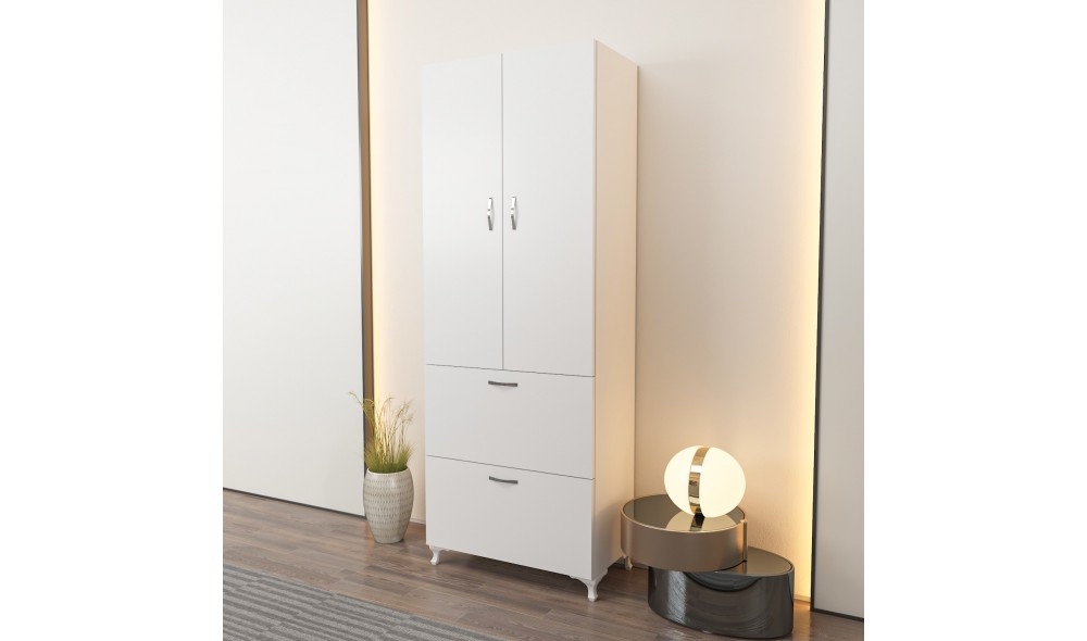 Dulap multifunctional, Yasam, Alb, 60 x 164 x 32 cm