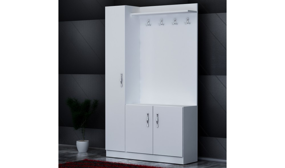 Antreu, Naturel, Alb, 110 x 180 x 32 cm