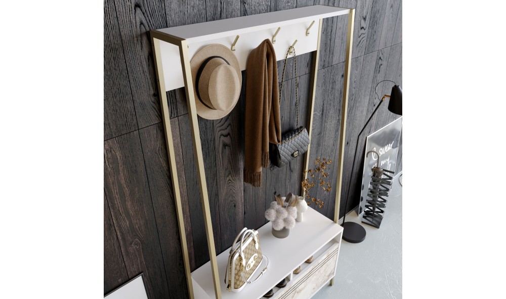 Antreu, Devin, Alb, 94 x 180 x 35 cm