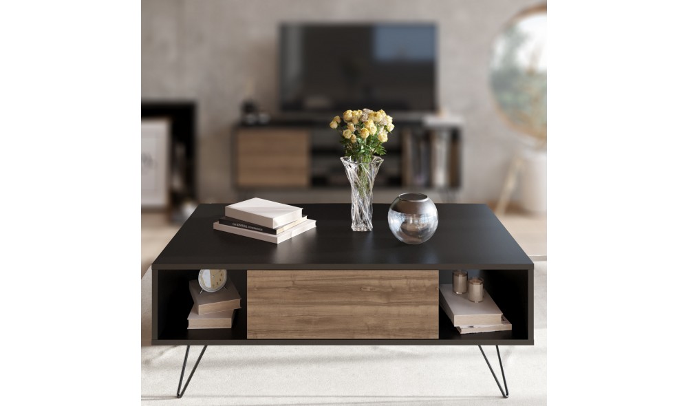 Masuta de cafea, Mistico, NegruNuc, 120 x 46 x 60 cm