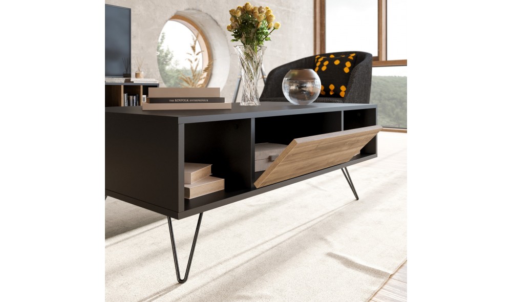 Masuta de cafea, Mistico, NegruNuc, 120 x 46 x 60 cm