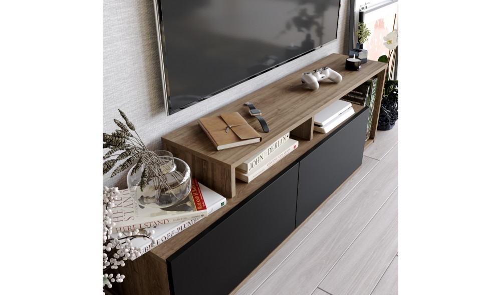 Suport TV, Nexera, NucNegru, 150 x 43 x 35 cm