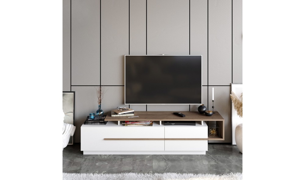 Suport TV, Pia, NucAlb, 180 x 46 x 39 cm