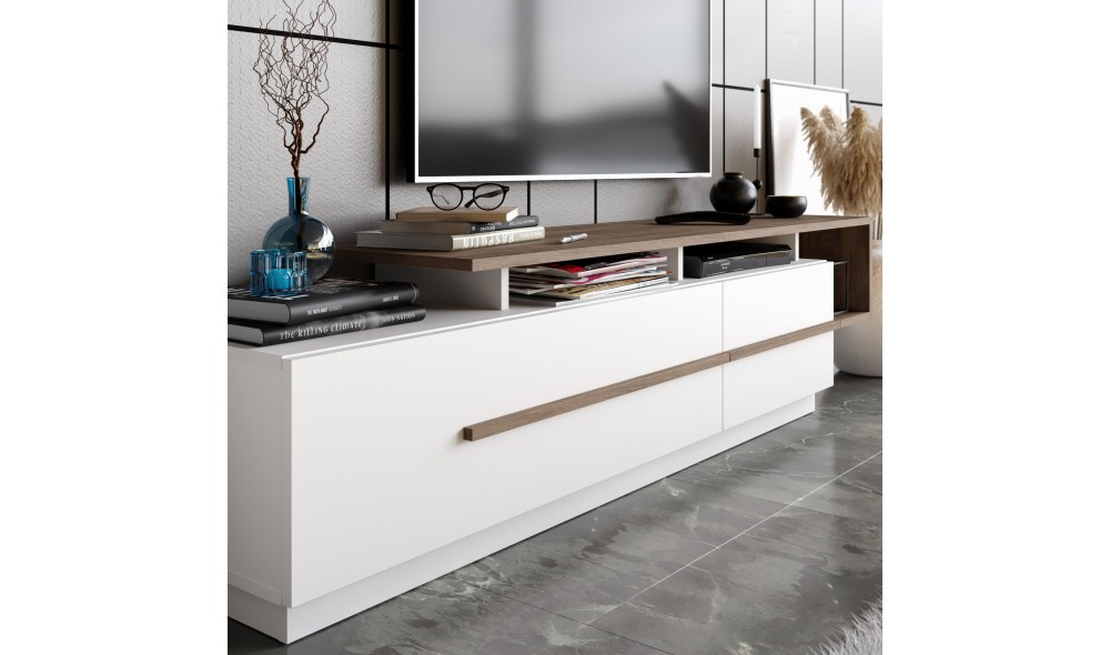 Suport TV, Pia, NucAlb, 180 x 46 x 39 cm