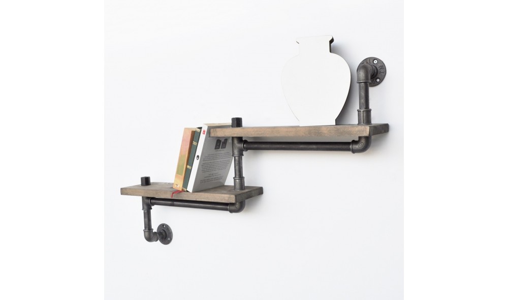 Raft pentru tevi, Boruraf012, NegruNuc, 75 x 35 x 14 cm