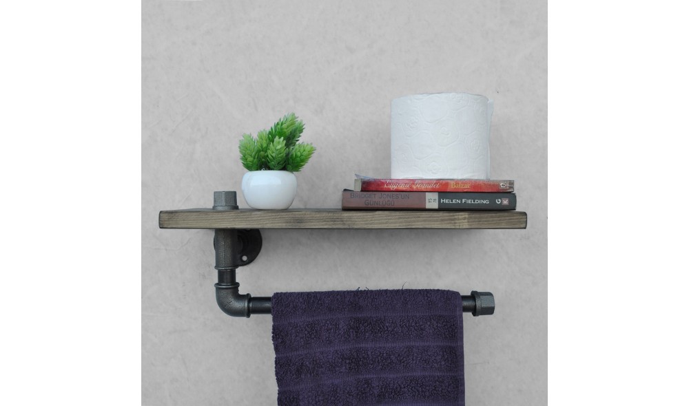 Raft pentru tevi, Boruraf035, NegruNuc, 40 x 16 x 14 cm