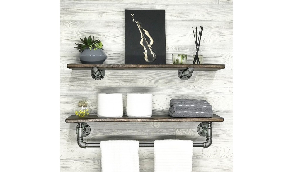 Raft pentru tevi, Boruraf113, NucNegru, 60 x 17 x 14 cm