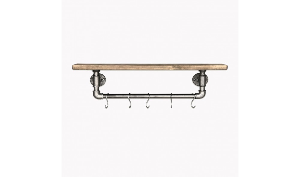 Raft pentru tevi, Boruraf113, NucNegru, 60 x 17 x 14 cm