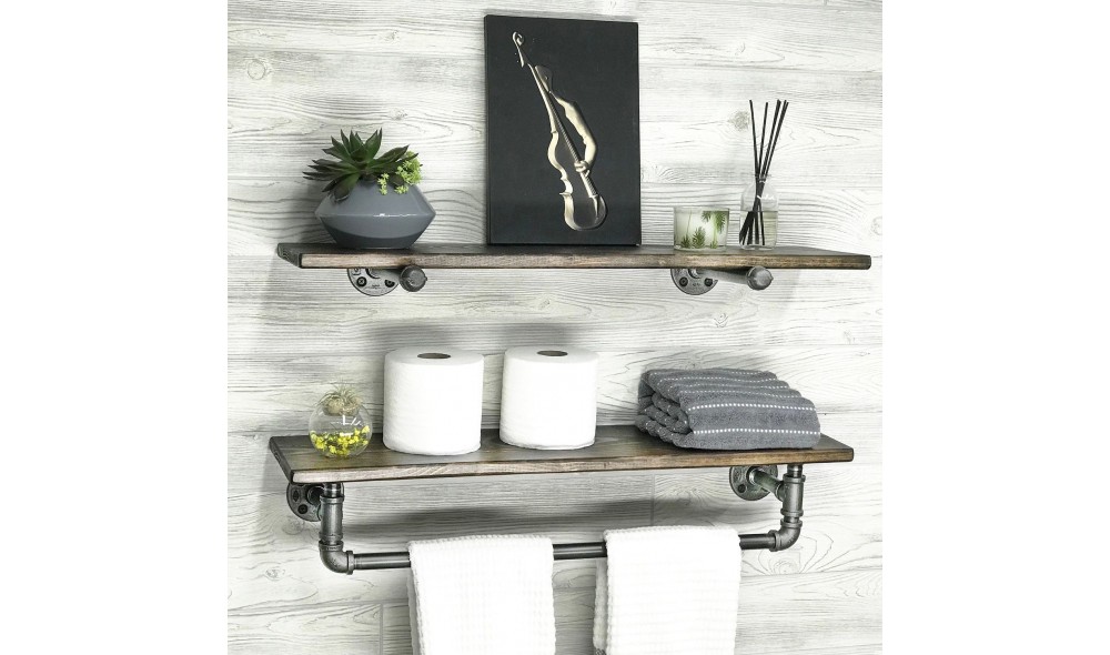 Raft pentru tevi, Boruraf113, NucNegru, 60 x 17 x 14 cm