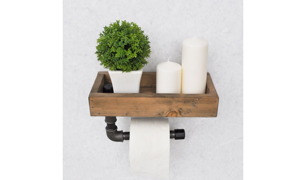 Raft pentru tevi, Boruraf117, NucNegru, 28 x 16 x 14 cm