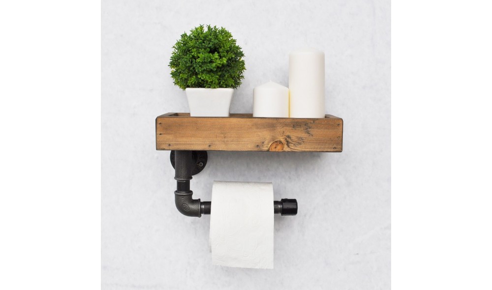 Raft pentru tevi, Boruraf117, NucNegru, 28 x 16 x 14 cm