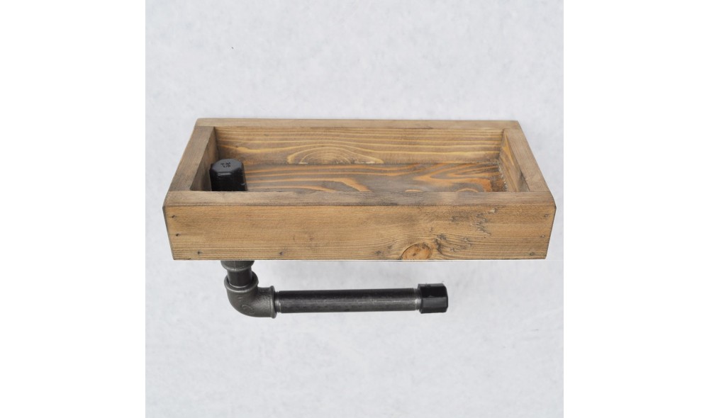 Raft pentru tevi, Boruraf117, NucNegru, 28 x 16 x 14 cm