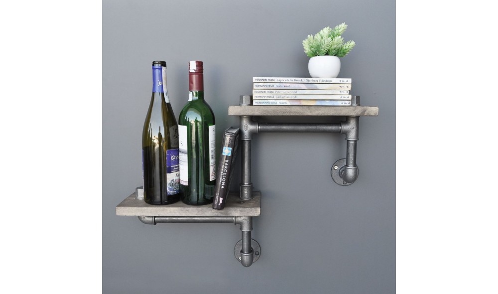 Raft pentru tevi, Boruraf041, NucNegru, 55 x 30 x 14 cm