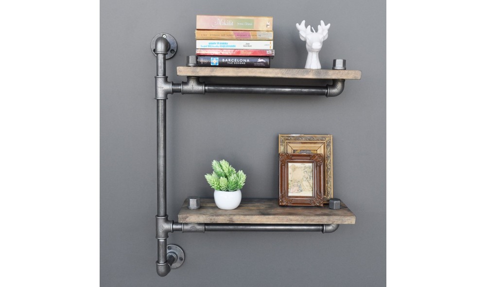 Raft pentru tevi, Boruraf076, NucNegru, 60 x 47 x 13 cm