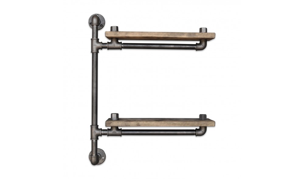 Raft pentru tevi, Boruraf076, NucNegru, 60 x 47 x 13 cm