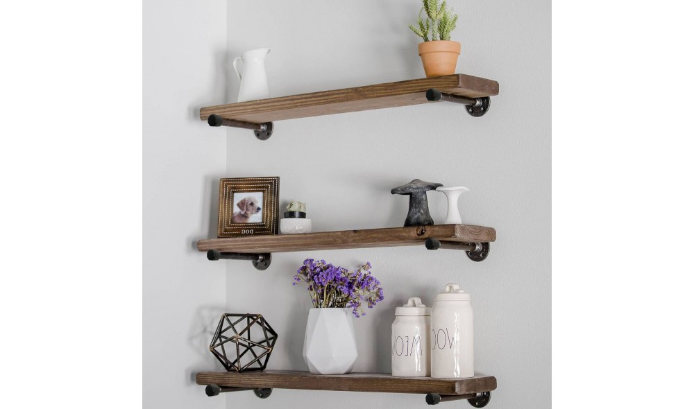 Raft pentru tevi, Boruraf087, NucNegru, 60 x 8 x 14 cm