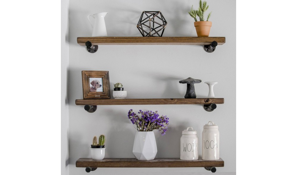 Raft pentru tevi, Boruraf087, NucNegru, 60 x 8 x 14 cm