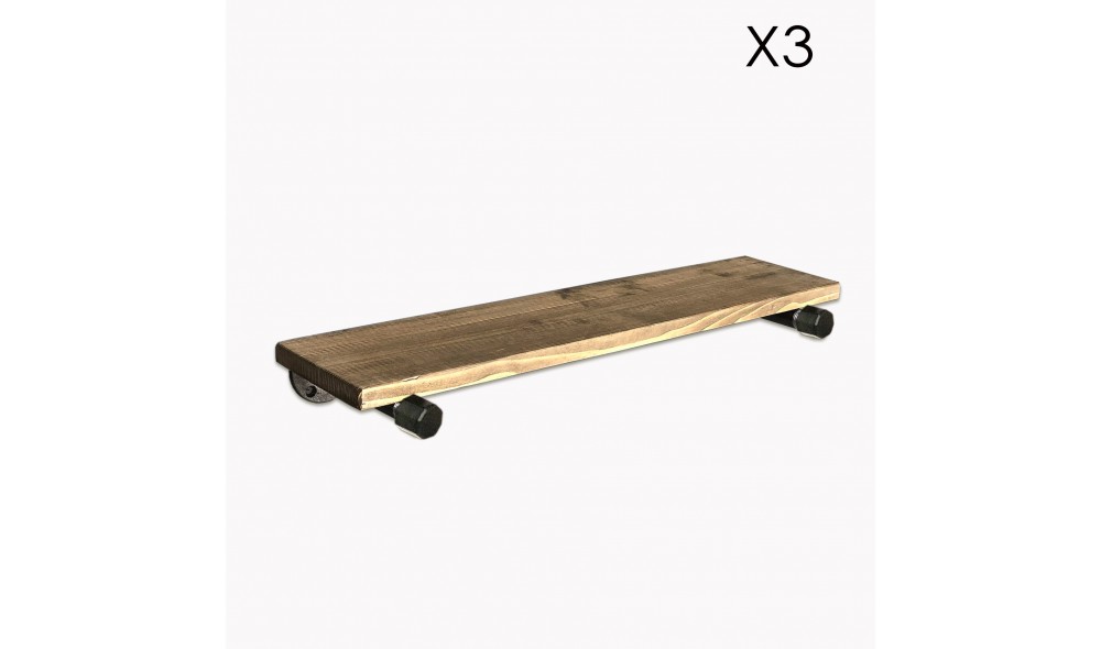 Raft pentru tevi, Boruraf087, NucNegru, 60 x 8 x 14 cm