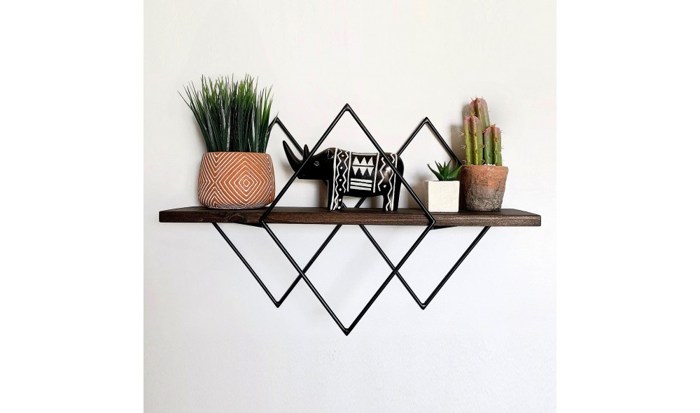 Raft decorativ de perete din lemn WR033