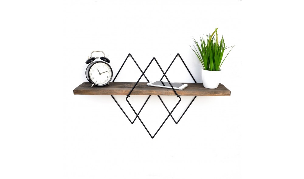 Raft decorativ de perete din lemn WR033