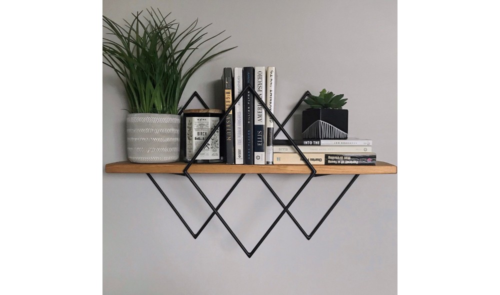 Raft decorativ de perete din lemn WR033