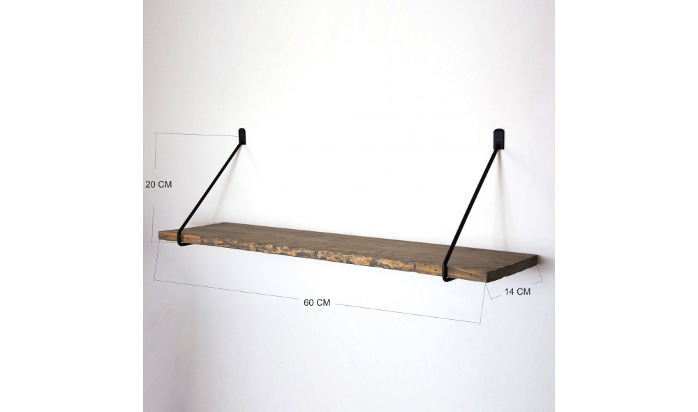 Raft decorativ de perete din lemn WR038