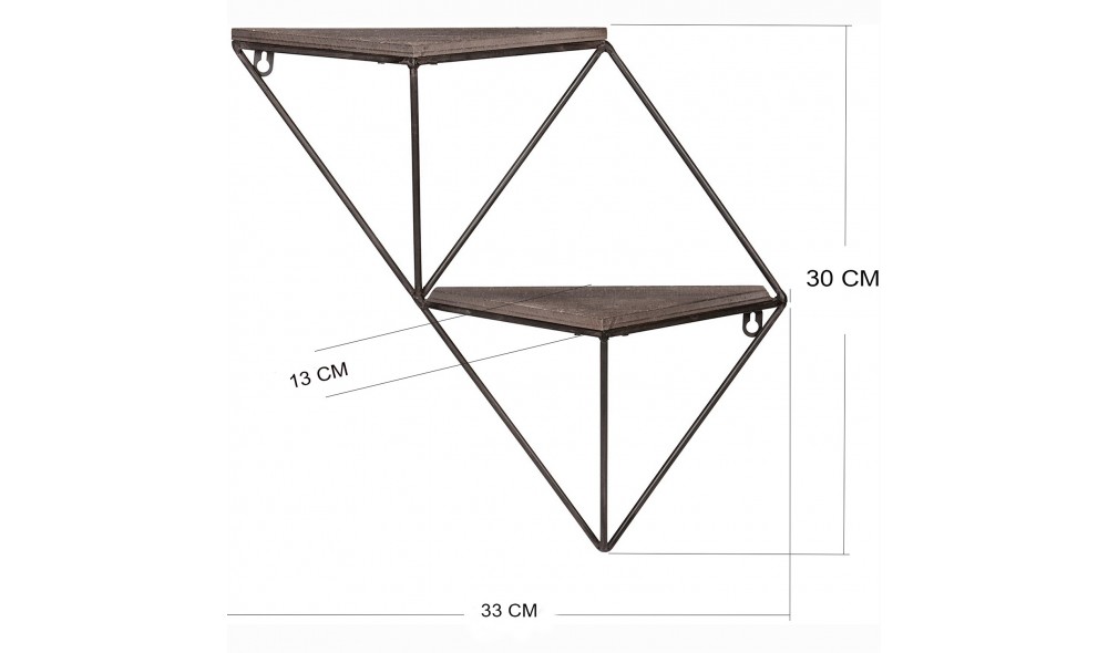 Raft decorativ de perete din lemn WR045