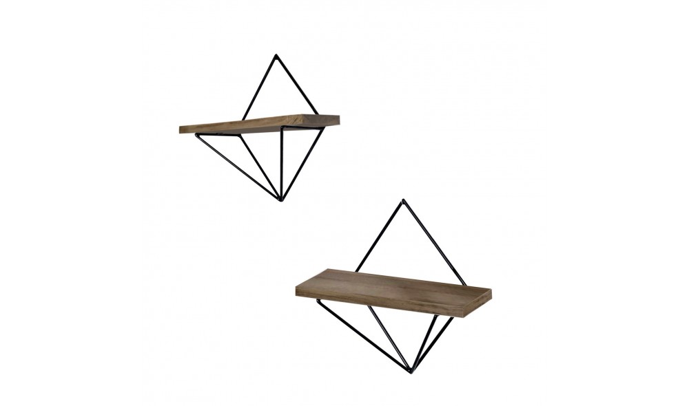 Raft decorativ de perete din lemn WR046 30 x 14 x 20 cm