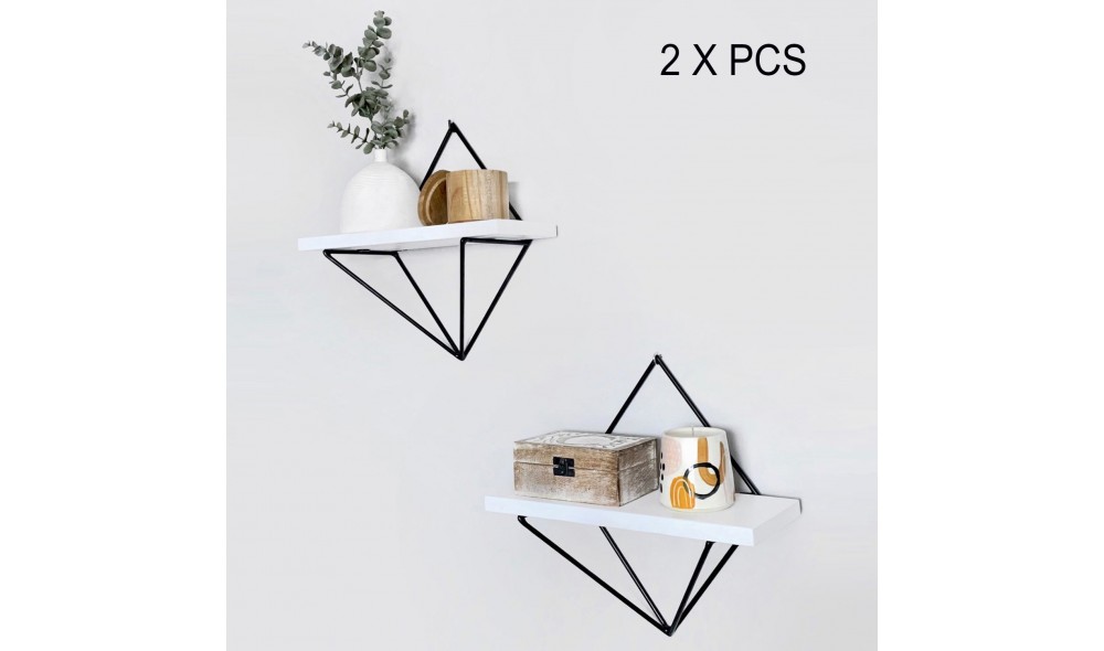 Raft de perete, Wr047, AlbNegru, 22 x 30 x 14 cm