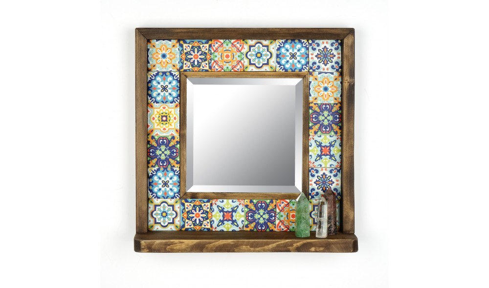 Oglinda, Sto016, Multicolor, 33 x 33 x 8 cm